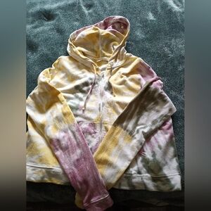 Old Navy Cream and Tan Textured Hoodie